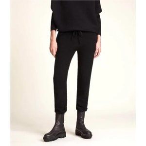 AllSaints Ridley Jogger Pants Wool Cashmere Knit Pull On Stretchy Black Size M